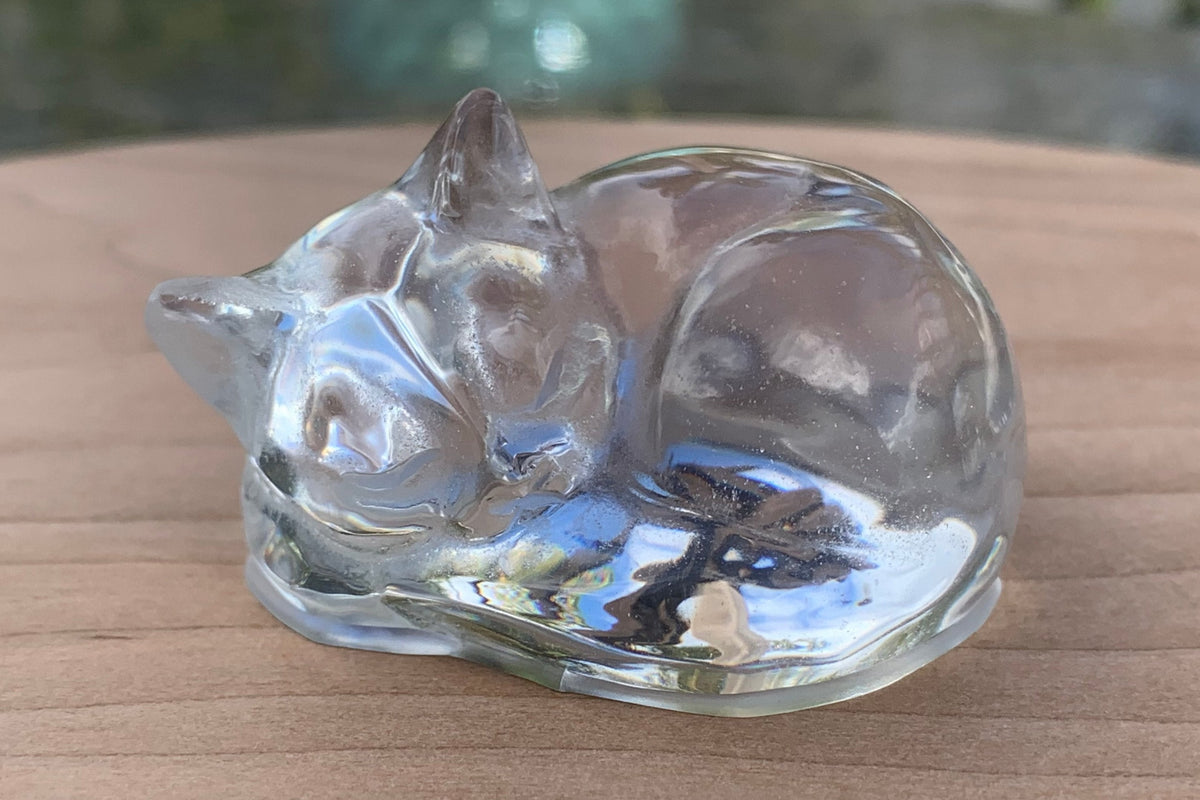 cat figurine with pet hair and fur