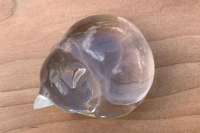 cat figurine with pet hair and fur top